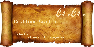 Csallner Csilla névjegykártya